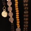 Armband Donker Lichte Bruine Roze Kralen 2 RAKHAN